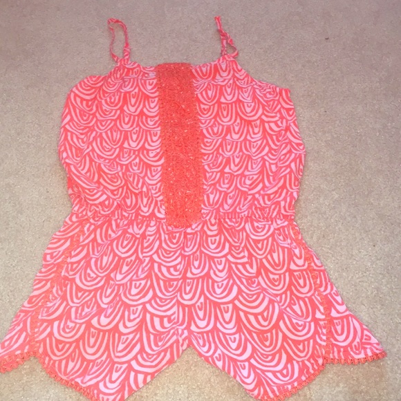 Cat and Jack Orange romper - Picture 1 of 3